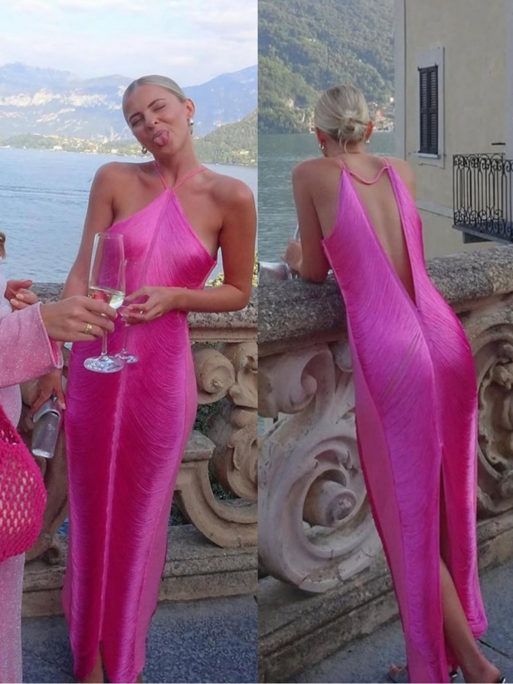Cult Gaia Blossom Pink Renata Gown Size Small